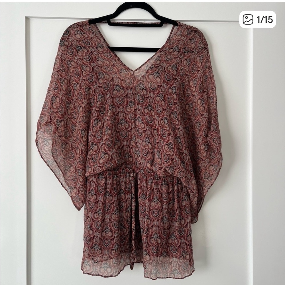 Ella Moss Paisley V-Neck Blouse